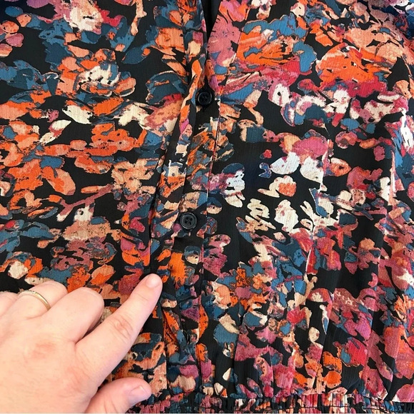 Evereve Womens Sleeveless Multi Color Floral V Neck Tiered Josie Dress Size S - Picture 5 of 11